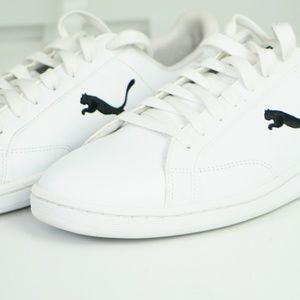 Puma pure white boat shoes/gym shoes